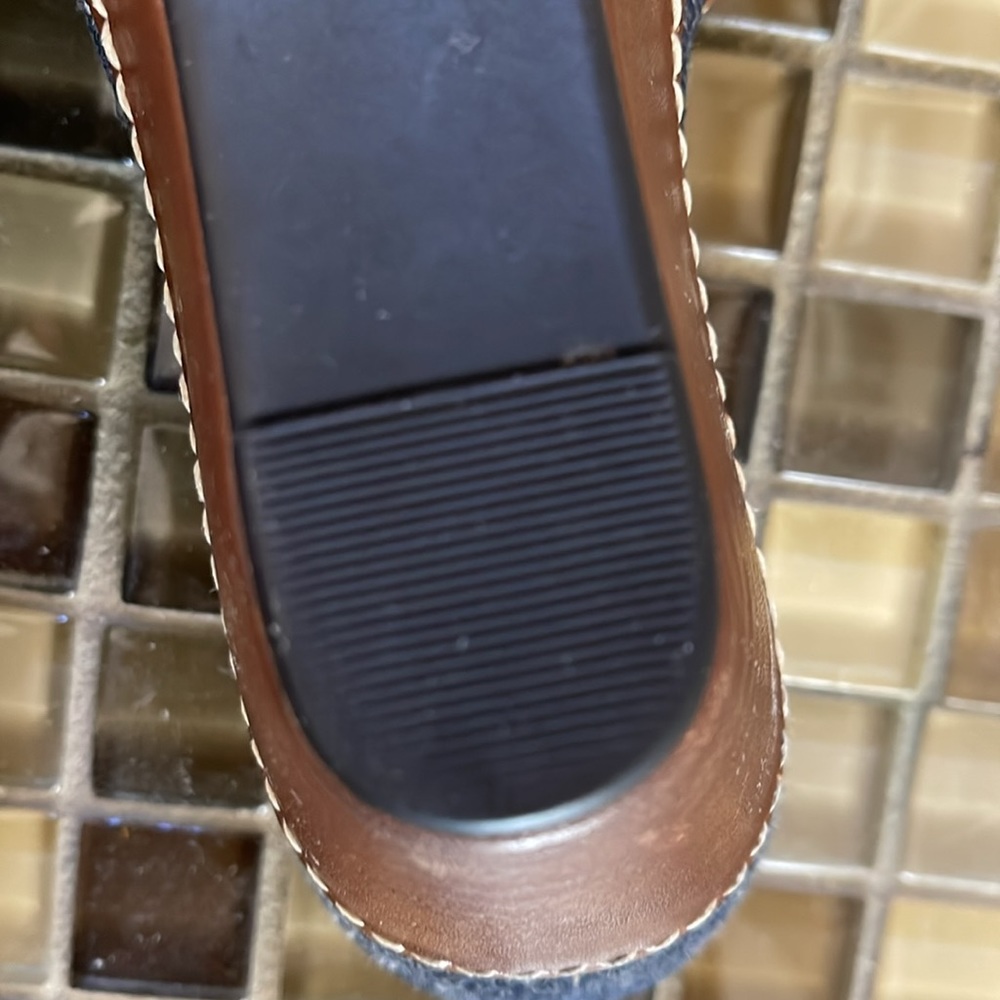 Cole Haan wedge slide :denim and leather - Picture 6 of 6